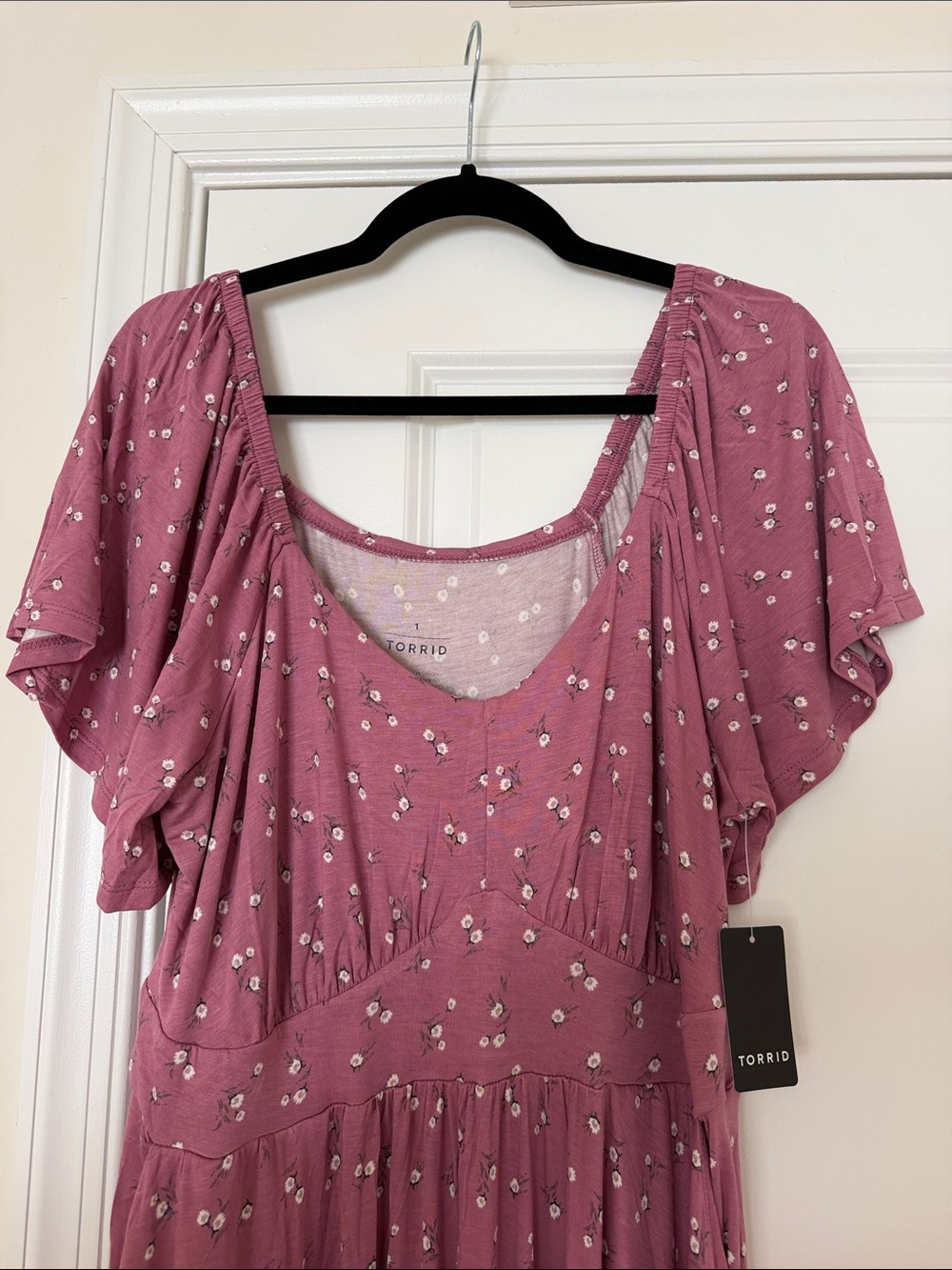 NWT Torrid Mauve Floral Maxi Dress - Picture 6 of 7